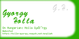 gyorgy holla business card